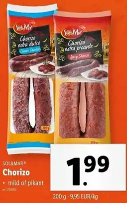 Lidl Sol&mar Chorizo aanbieding