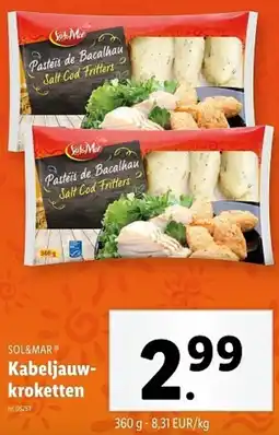 Lidl Sol&mar Kabeljauwkroketten aanbieding