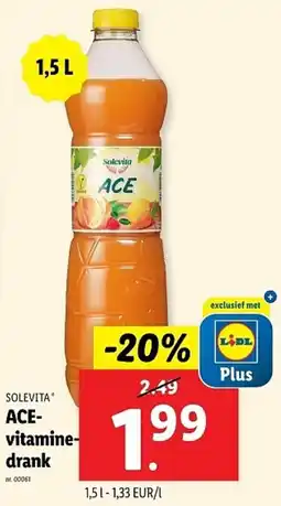 Lidl Solevita ACE vitamine drank aanbieding