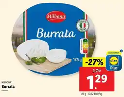 Lidl Milbona Burrata aanbieding