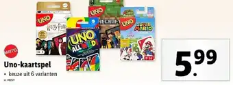 Lidl Uno kaartspel aanbieding