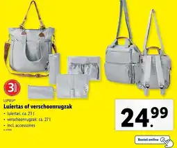 Lidl Lupilu Luiertas of verschoonrugzak aanbieding