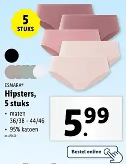 Lidl Esmara Hipsters aanbieding