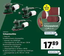 Lidl Parkside Schuurpapierset aanbieding