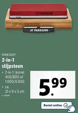 Lidl Parkside 2 in 1 slijpsteen aanbieding