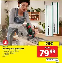 Lidl Parkside Invalzaag met geleiderails aanbieding