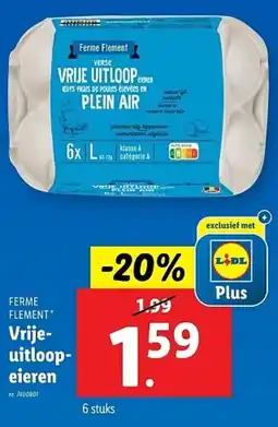 Lidl Ferme Flement Vrijeuitloopeieren aanbieding