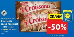 Lidl Maitre Jean-pierre Croissants cacao hazelnoot aanbieding