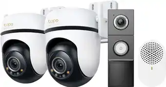 Coolblue TP-Link Tapo C530WS Duo Pack + D235 Smart Battery & Wired Doorbell aanbieding