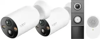 Coolblue TP-Link Tapo C460 Duo Pack + D235 Smart Battery & Wired Doorbell aanbieding