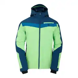 Decathlon Heren Eagle II Ski jas (Maanlicht Denim/Groene Flash) aanbieding