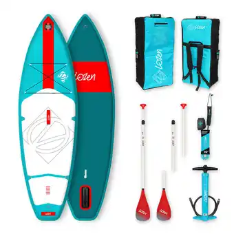 Decathlon Pakket Opblaasbare Paddle voor Kinderen Lozen 7'5x26x4 BlueLine aanbieding