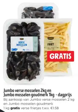 Jumbo Jumbo verse mosselen en Jumbo mosselen goudmerk dagprijs aanbieding