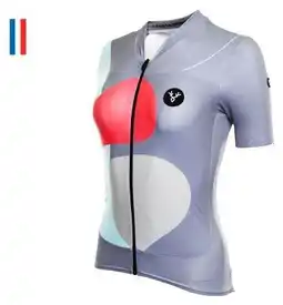 Decathlon Dames Jersey Korte Mouw LeBram Testanier Grijs Adjusted Fit aanbieding