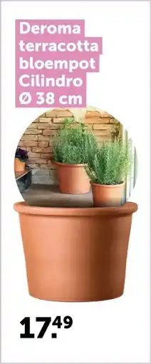 AVEVE Deroma terracotta bloempot Cilindro Ø 38 cm aanbieding