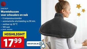Lidl Warmtekussen voor schouders en nek aanbieding
