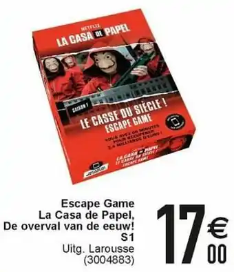 Cora Escape game la casa de papel de overval van de eeuw! s1 aanbieding