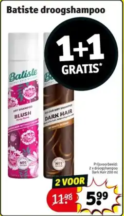 Kruidvat Batiste droogshampoo aanbieding