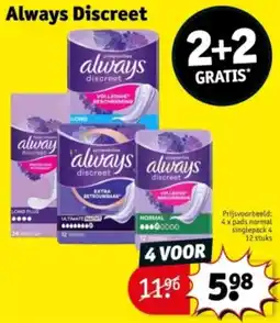 Kruidvat Always Discreet aanbieding