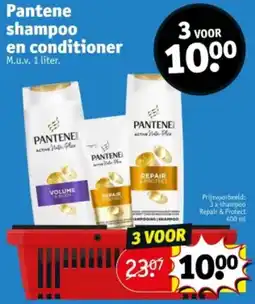 Kruidvat Pantene shampoo en conditioner aanbieding
