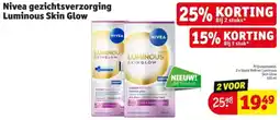 Kruidvat Nivea gezichtsverzorging Luminous Skin Glow aanbieding