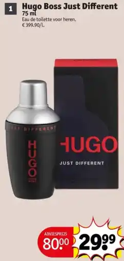Kruidvat Hugo Boss Just Different aanbieding