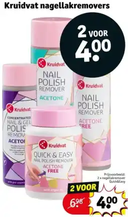 Kruidvat Kruidvat nagellakremovers aanbieding