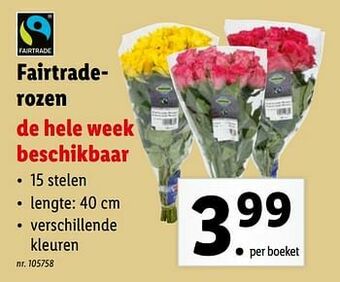 Lidl Fairtraderozen aanbieding