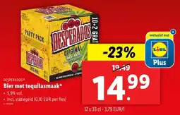 Lidl Bier met tequilasmaak aanbieding