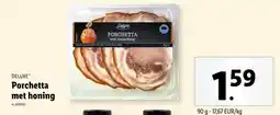 Lidl Porchetta met honing aanbieding