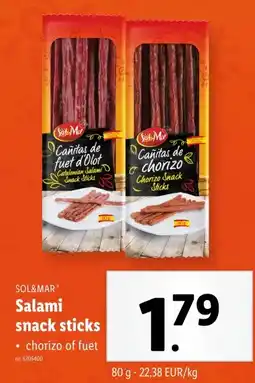 Lidl Salami snack sticks aanbieding