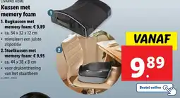 Lidl Kussen met memory foam aanbieding