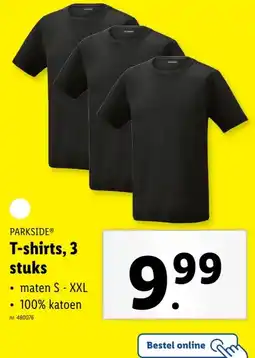 Lidl T-shirts, 3 stuks aanbieding