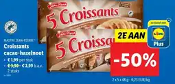 Lidl Croissants cacao-hazelnoot aanbieding