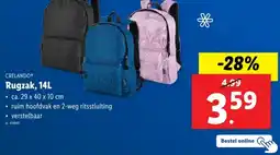 Lidl Rugzak, 14L aanbieding