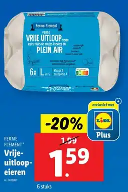 Lidl Vrije- uitloop- eieren aanbieding