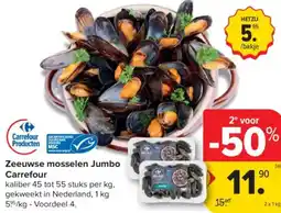 Carrefour Market Zeeuwse mosselen Jumbo Carrefour aanbieding