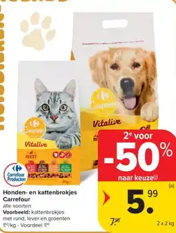 Carrefour Market Honden- en kattenbrokjes Carrefour aanbieding