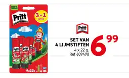Trafic Pritt set van 4 lijmstiften aanbieding
