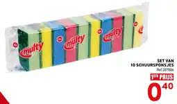 Trafic Set van 10 schuursponsjes aanbieding