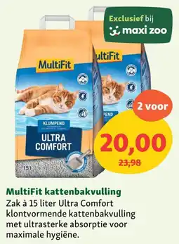 Maxi Zoo MultiFit kattenbakvulling aanbieding