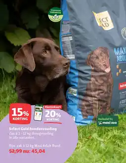 Maxi Zoo Select Gold hondenvoeding aanbieding
