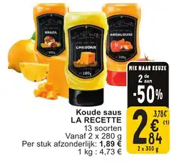Cora Koude saus la recette aanbieding