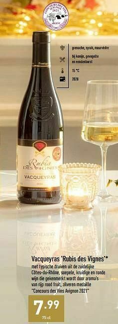 ALDI Vacqueyras rubis des vignes aanbieding