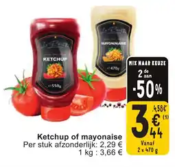 Cora Ketchup of mayonaise aanbieding