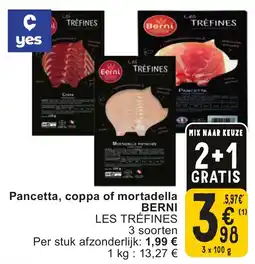 Cora Pancetta, coppa of mortadella berni les tréfines aanbieding