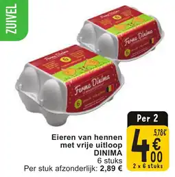 Cora Eieren van hennen met vrije uitloop dinima aanbieding