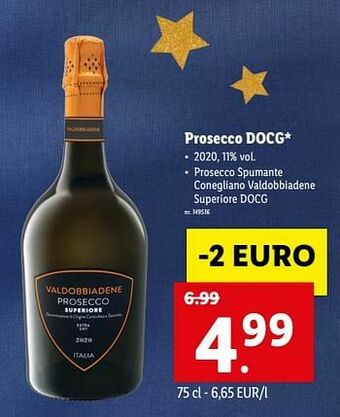 Lidl Prosecco docg aanbieding