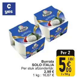 Cora Burrata solo italia aanbieding