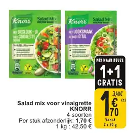 Cora Salad mix voor vinaigrette knorr aanbieding